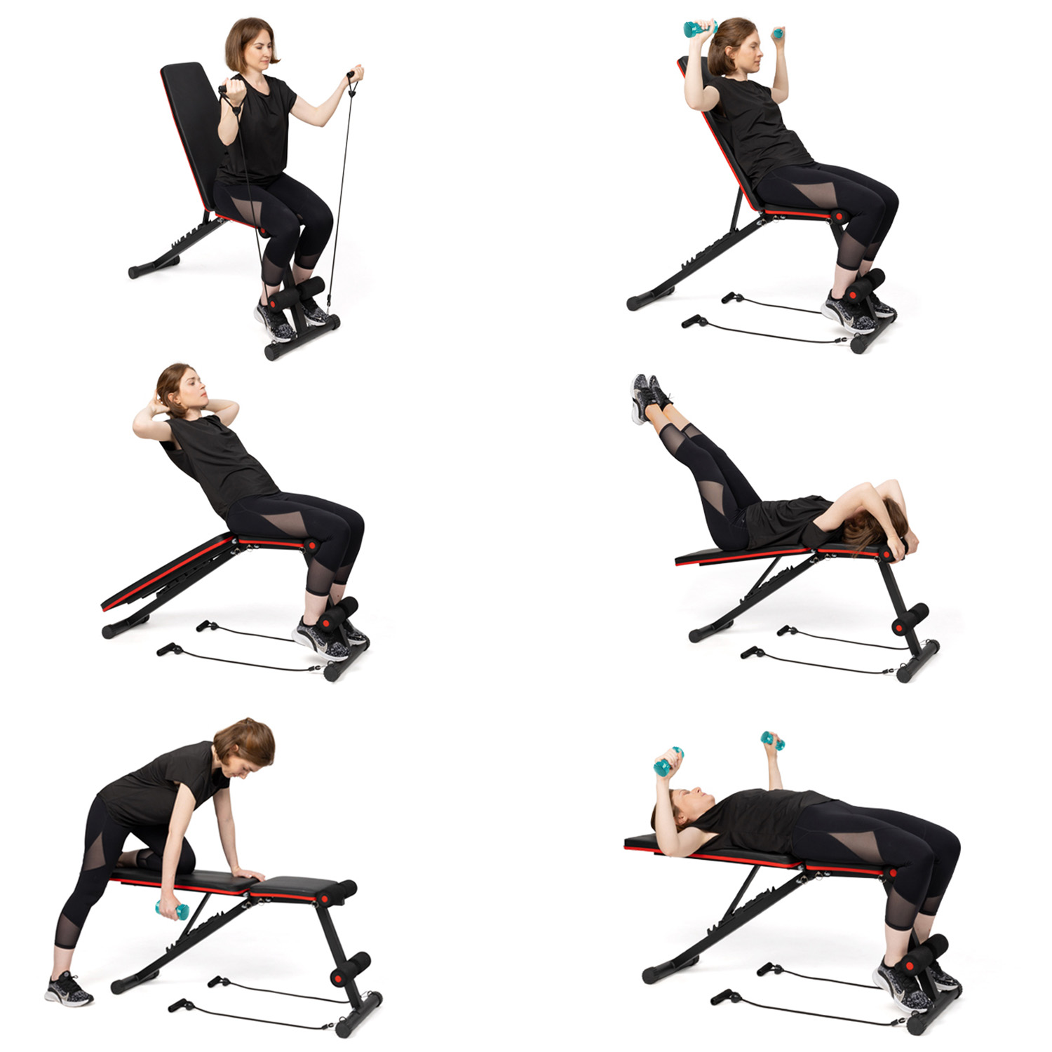 Banc De Musculation Réglable Pour Entraînement Complet - Neuf, Noir, Capacité 300 Kg