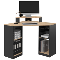 GArcan Bureau d'angle en Bois, Petite Table d'étude pour Ordinateur Portable avec étagères de Rangement, Bureau d'ordinateur Triangulaire, Bureau à Domicile, Bureau d'écriture pour Petits espaces GArcan Bureau d'angle en Bois, Petite Table d'étude pour Ordinateur Portable avec étagères de Rangement, Bureau d'ordinateur Triangulaire, Bureau à Domicile, Bureau d'écriture pour Petits espaces
