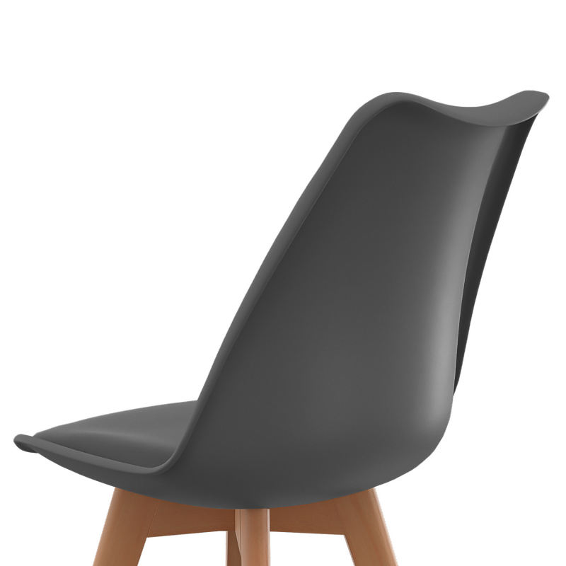 Lot De 4 Chaises Scandinaves SARA - Multicolore (gris, Blanc, Noir) - Design Moderne Et Neuf