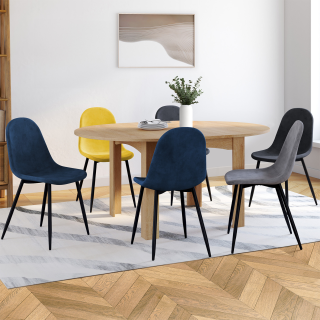 Chaise Velours Chaise Salle A Manger Lot De 4 IDMARKET Lot De 4 Chaises ROBINE En Tissu Mix Color Gris Scandinaves GABY Beige Lot De 4 Chaises De Salle à Manger