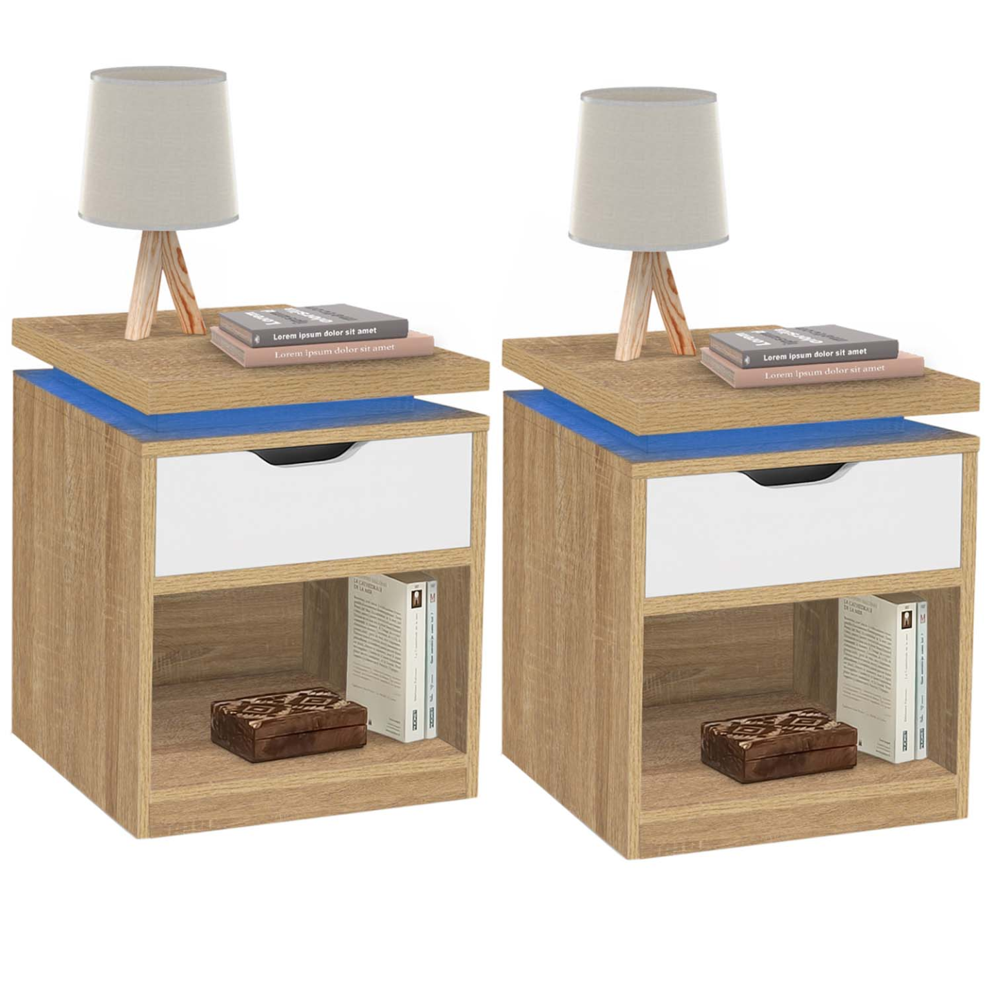 Table De Chevet Pas Cher Lot De 2