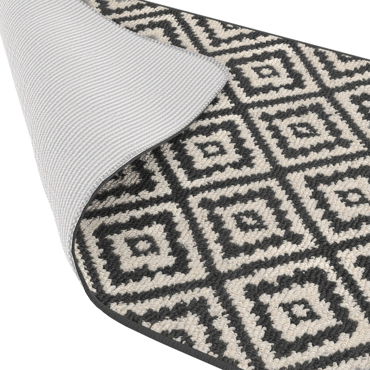 Tapis D'intérieur CARAIBA Gris Et Blanc 60x180 Cm - Antidérapant, Polypropylène, Pour Entrée Ou Couloir - 5