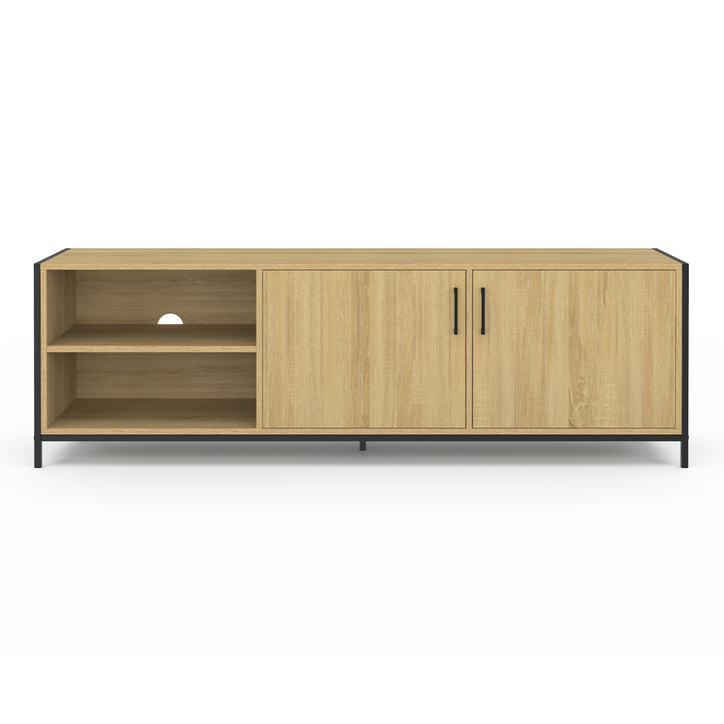 Meuble TV DETROIT 164 Cm - Industriel, étagères, IDMarket, Neuf