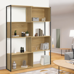 16569 - Libreria modulare 170 cm in stile industriale Etagère bibliothèque modulable DETROIT séparateur d'angle extensible design industriel