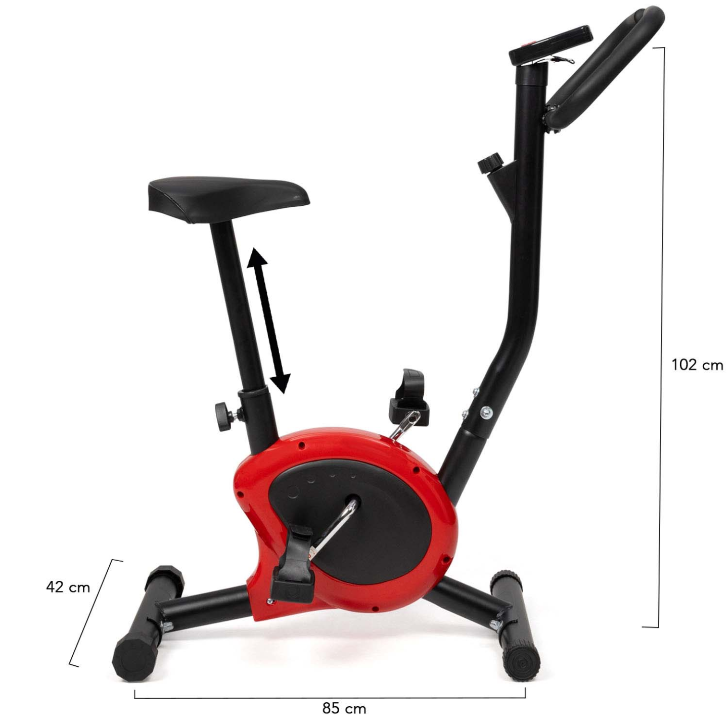 Bigzzia Vélo d'appartement Pliable - X-Bike avec dossier réglable