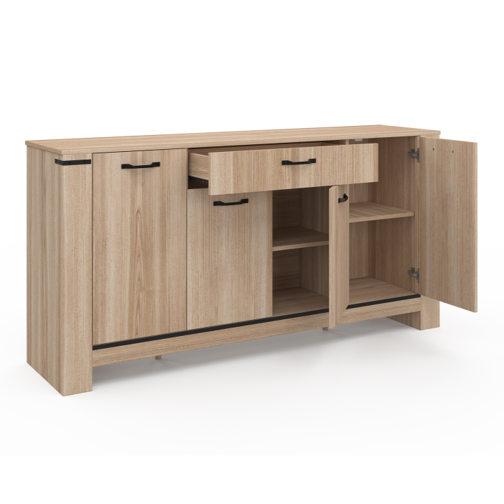 Buffet 160 m IDAHO 4 portes avec tiroir design contemporain Buffet 160 m IDAHO 4 portes avec tiroir design contemporain
