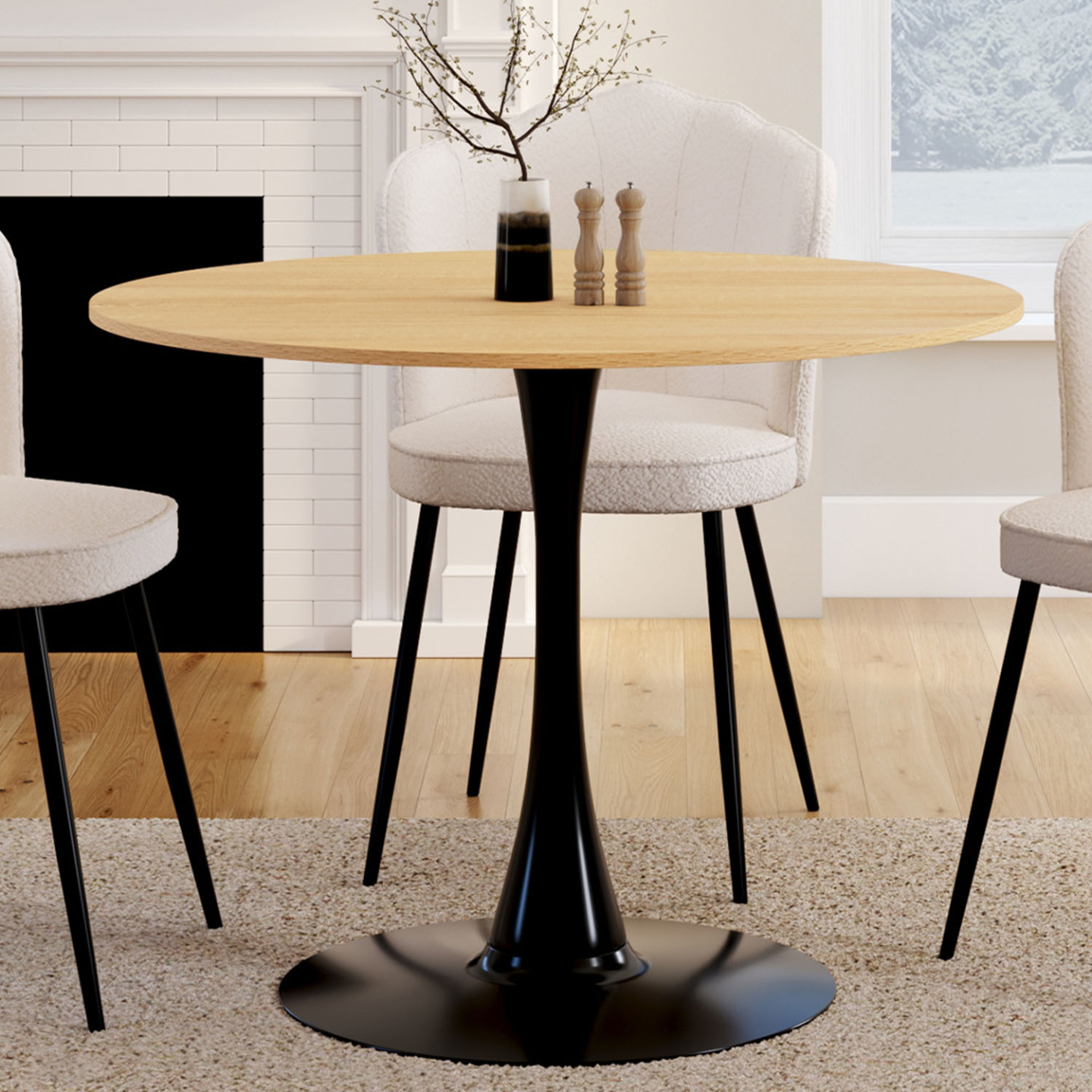 Ronde eettafel 110 t/m 130cm Mangohout - 175 euro - Sale - WK Home - WK Home