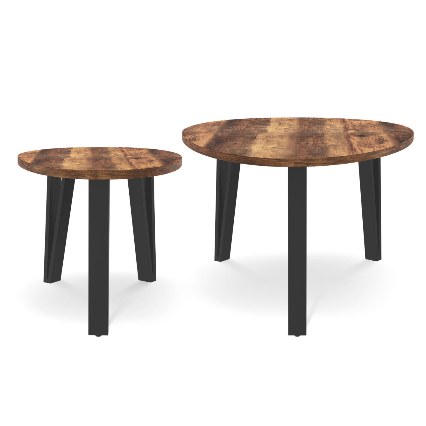 Lot De 2 Tables Gigognes Panama – Bois De Pin Massif – Tables D'Appoint Neuves