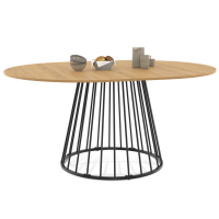Table Ronde 110 Cm Salle à Manger Blanc – Table à Manger Design Tulipe 6-8 Personnes – Pieds Métal, Plateau MDF – Cuisine, Salon, Café