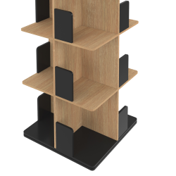 Bibliothèque à 4 Niveaux, Avec Serre-Livres Pour Petits Espaces, Cadre