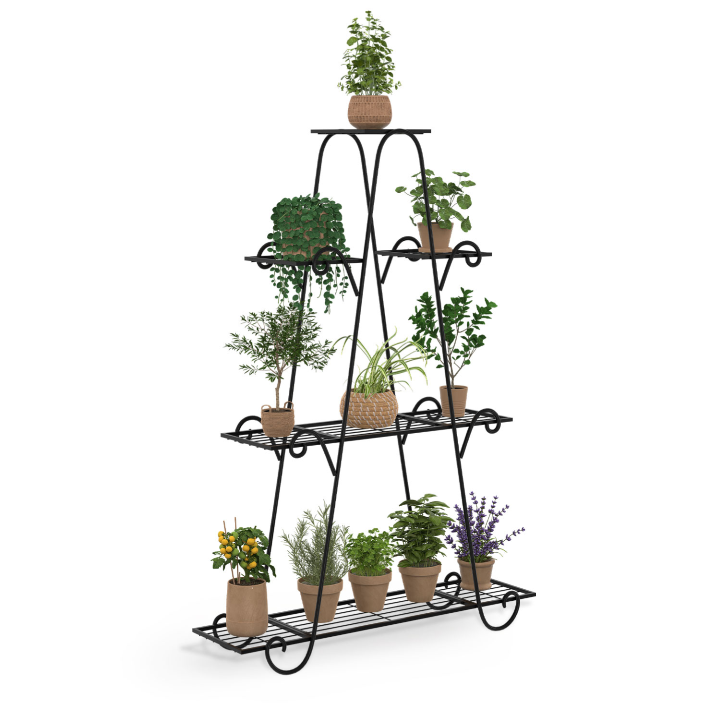 Blumentopfregal aus Metall mit 9 Ebenen innen oder außen