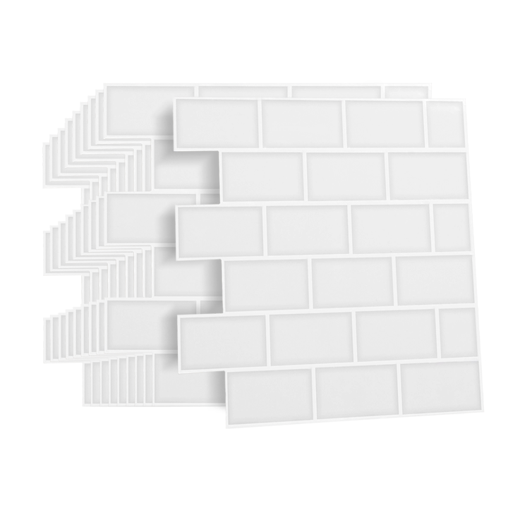 Crédence adhésive murale effet carrelage 10 pcs 30x30 cm