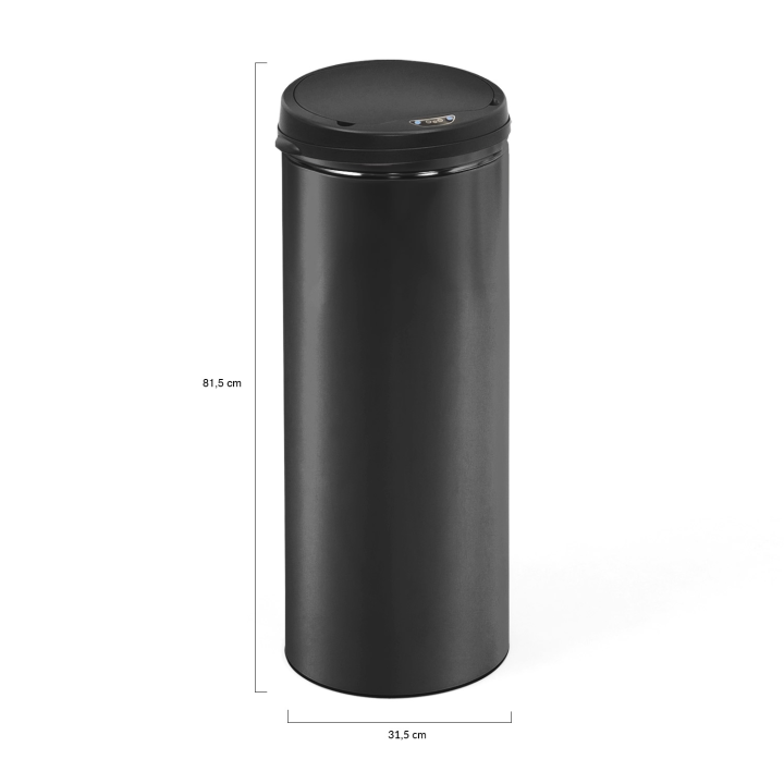 Poubelle de cuisine automatique 50L noir capteur de mouvement sans contact Poubelle de cuisine automatique 50L noir capteur de mouvement sans contact