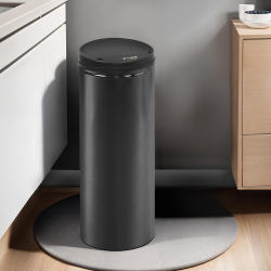 16708 - Cestino per rifiuti da cucina nero automatico senza contatto da 50 l Poubelle de cuisine automatique 50L noir capteur de mouvement sans contact