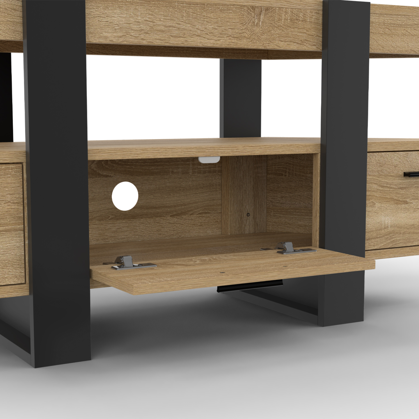 Moderne Hoek TV Meubel tot 43 Inch - TV Kast met Opbergplank Moderne Hoek TV Meubel tot 43 Inch - TV Kast met Opbergplank