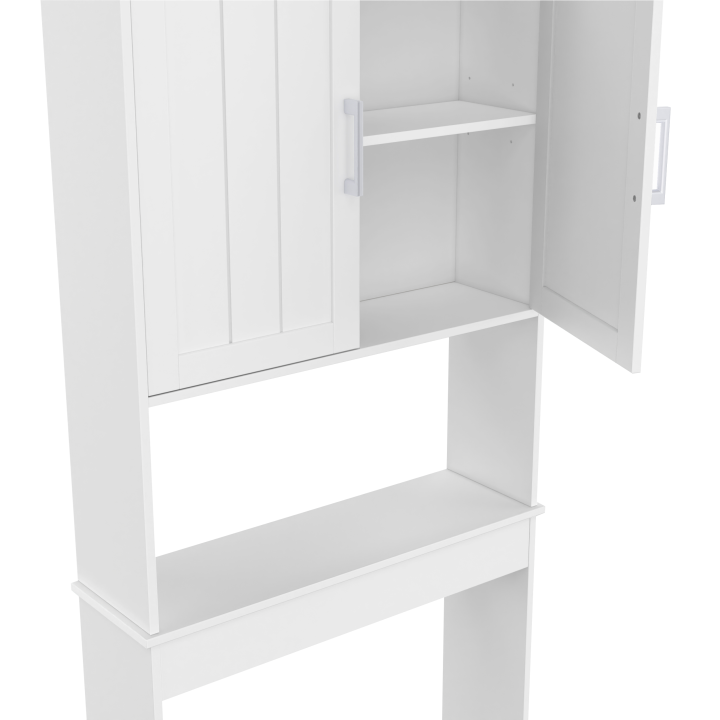 Meuble étagère dessus WC WALDO bois blanc Meuble étagère dessus WC WALDO bois blanc