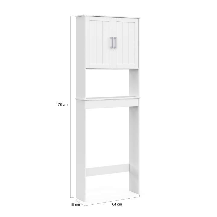 Meuble étagère dessus WC WALDO bois blanc Meuble étagère dessus WC WALDO bois blanc