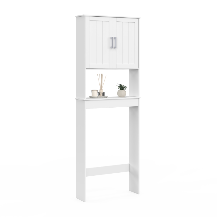 Meuble étagère dessus WC WALDO bois blanc Meuble étagère dessus WC WALDO bois blanc