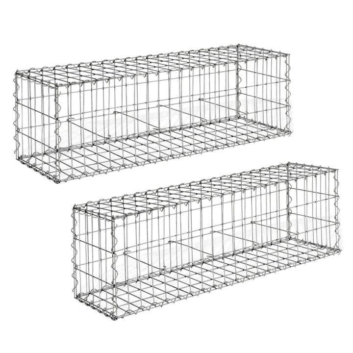 Lot de 2 gabions pour pierre 100 x 30 x 30 cm Lot de 2 gabions pour pierre 100 x 30 x 30 cm