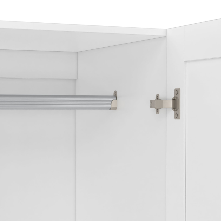 Armoire 4 portes VITO blanc penderie 160 cm avec 2 tiroirs et étagères Armoire 4 portes VITO blanc penderie 160 cm avec 2 tiroirs et étagères