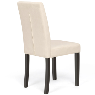 Lot De 4 Chaises POLGA Capitonnées Beiges - Pour Salle à Manger, Dimensions 94x61x43 Cm | Neuf, Marque IDMarket
