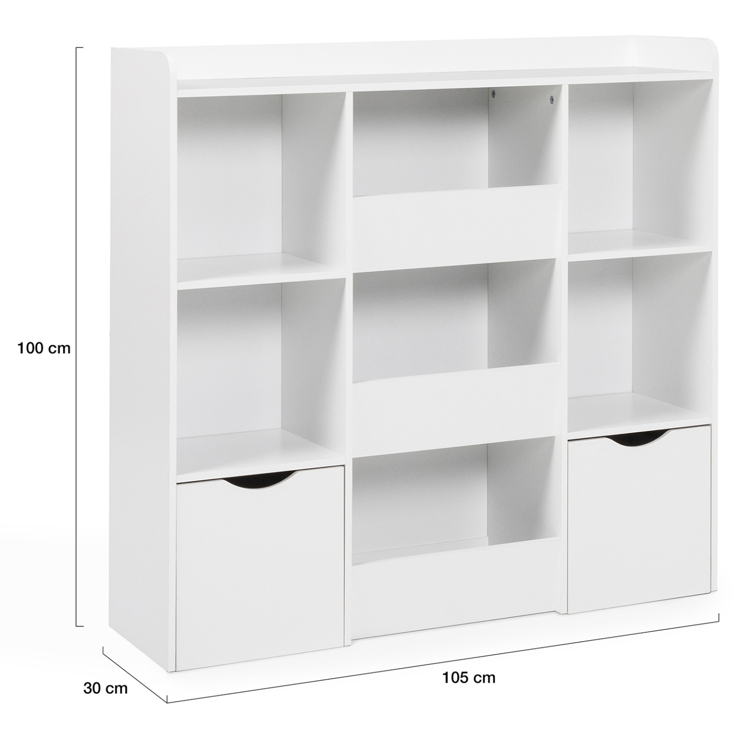 Rangement Jouets Enfant – Meuble Avec 3 Tiroirs, étagères Et Caisses Roulantes – Blanc – 122x118x30 Cm – Organisation Pratique Pour Chambre - 4