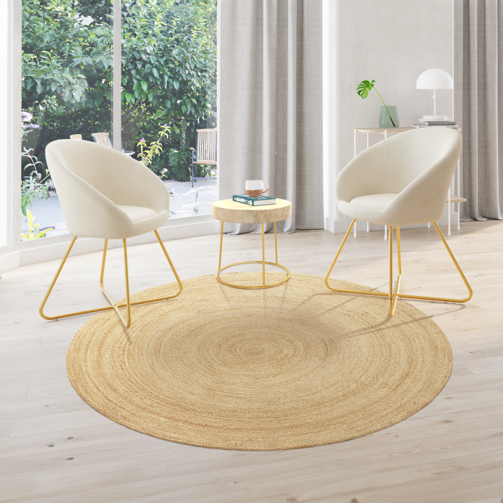 Tapis intérieur rond DAYA jute diamètre 150 cm