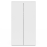 Armoire Sous Pente TOMI 60x50x70/110cm Blanc - 2 Portes, Étagère Ajustable - Pour Combles Et Dressing