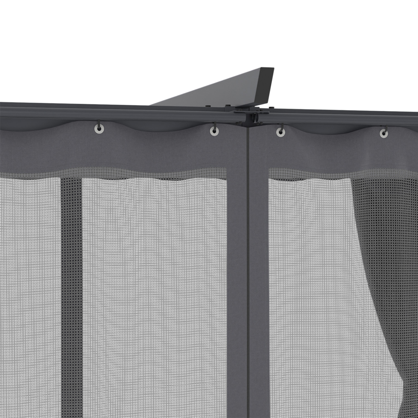 Lot De 4 Rideaux D'intimité Universels Avec Fermeture éclair Pour Tonnelle Avec Fenêtres En PVC - Pour Terrasse, Auvent Extérieur, Jardin Et Arrière- Cour - 3 X 3 M