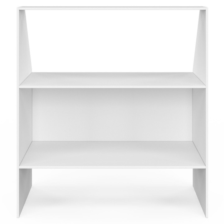 Estantería inclinada blanca, 2 niveles - TOMI| ID Market