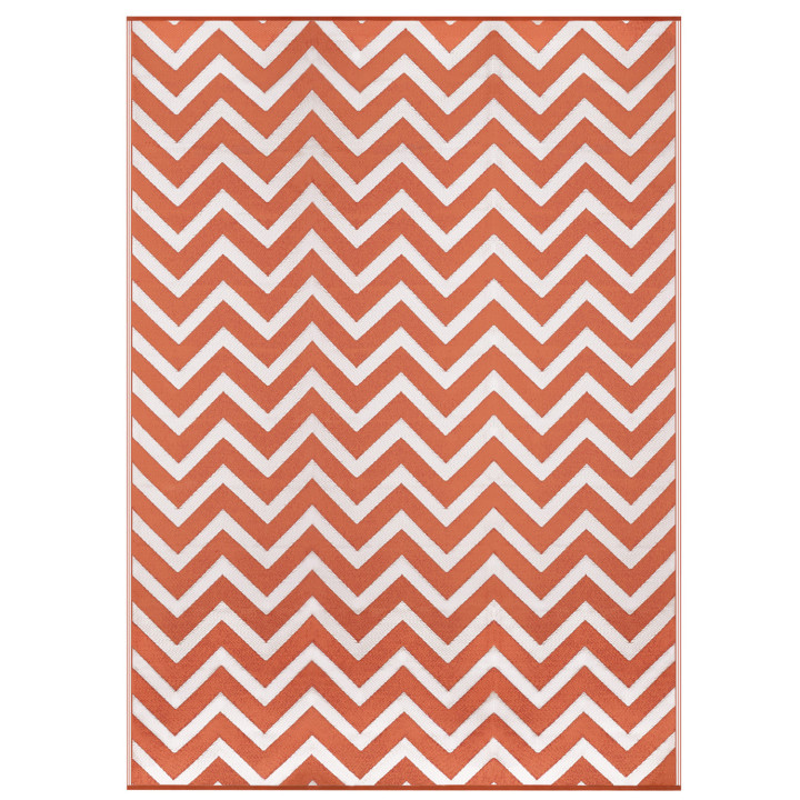 Alfombra exterior terracota 270x370cm - CHEVRONS | ID Market
