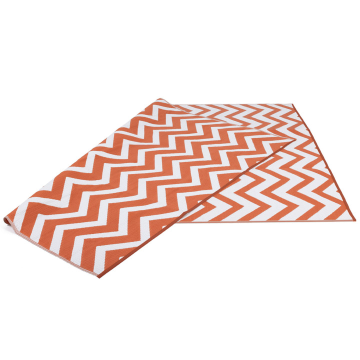 Alfombra exterior terracota 270x370cm - CHEVRONS | ID Market