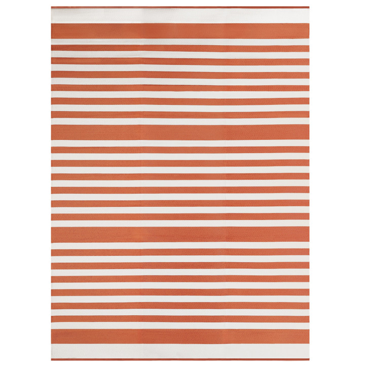 Alfombra de exterior con rayas terracota 270x370cm - RAYURES |ID Market