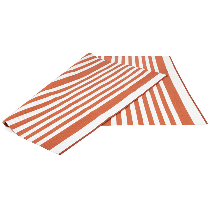 Buitentapijt met terracotta strepen 270x370cm - RAYURES |ID Market