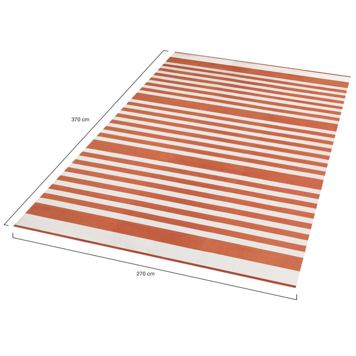 Buitentapijt met terracotta strepen 270x370cm - RAYURES |ID Market