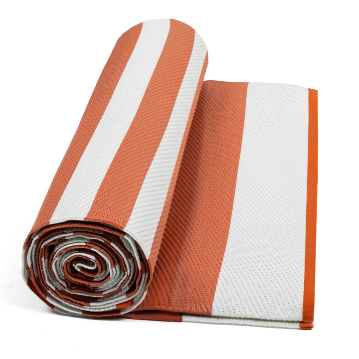 Alfombra de exterior con rayas terracota 270x370cm - RAYURES |ID Market