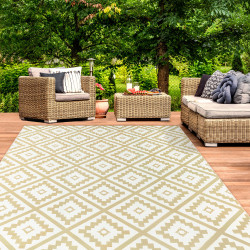 16885 - Tapis extérieur beige 270x370cm Tapis extérieur BAHAMAS beige 270 x 370 CM