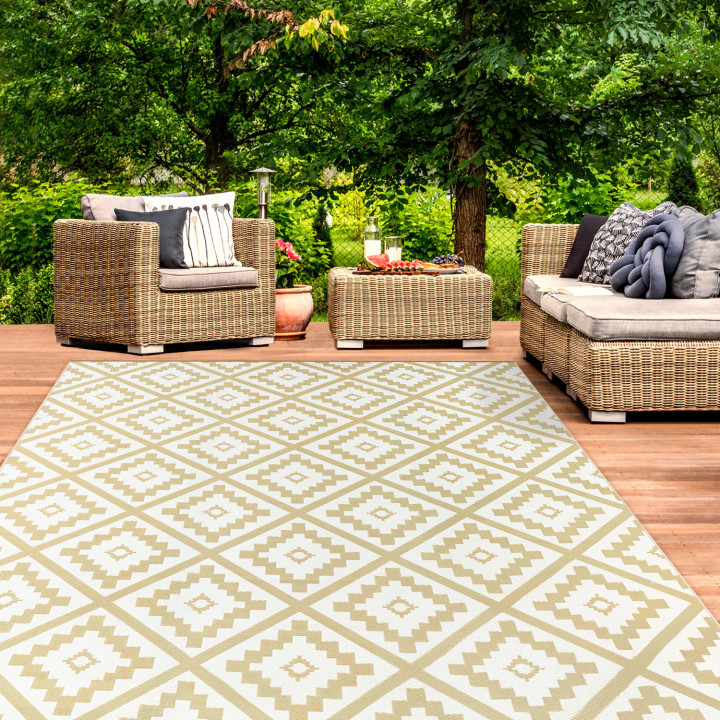 Alfombra de exterior beige 270x370cm - BAHAMAS | ID Market
