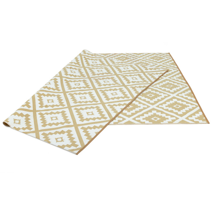 Tapis extérieur beige 270x370cm - BAHAMAS | ID Market