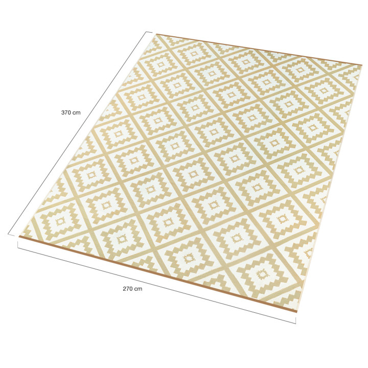 Tapis extérieur beige 270x370cm - BAHAMAS | ID Market