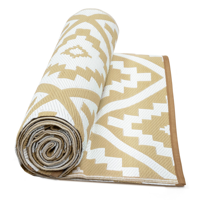 Tapis extérieur beige 270x370cm - BAHAMAS | ID Market