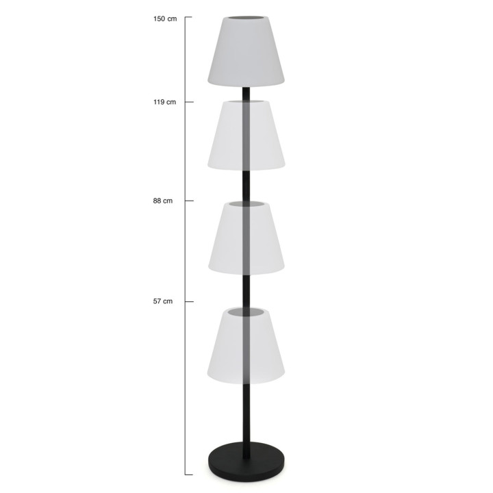 Lampadaire solaire extérieur LED multicolore |ID Market