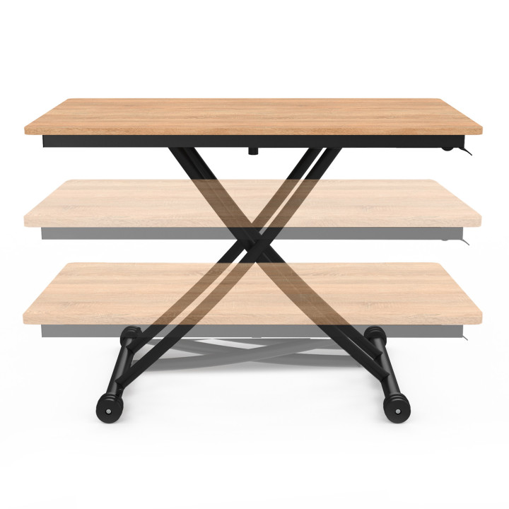 Table basse relevable en table à manger design industriel - URBANA | ID Market Table basse relevable en table à manger design industriel - URBANA | ID Market