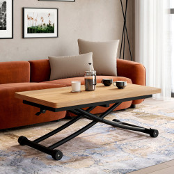 Table basse transformable en table à manger industrielle - URBANA | ID Market