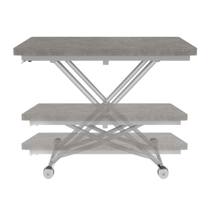 Hefbare salontafel met blad in betoneffect - URBANA | ID Market