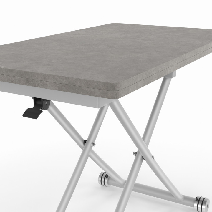 Hefbare salontafel met blad in betoneffect - URBANA | ID Market