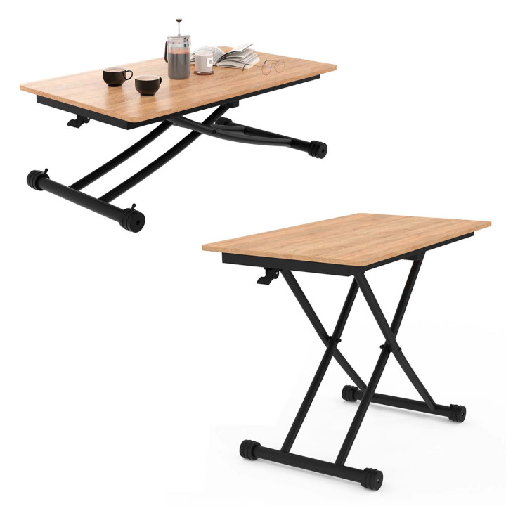 Table basse relevable en table à manger design industriel - URBANA | ID Market Table basse relevable en table à manger design industriel - URBANA | ID Market