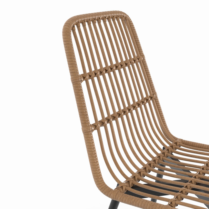 Set van 4 metalen en rotan tuinstoelen - SUMMER | ID Market