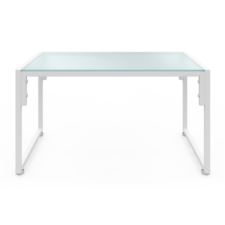 Juego bajo de muebles de jardín de acero blanco para 4 personas - NAIROBI | ID Market