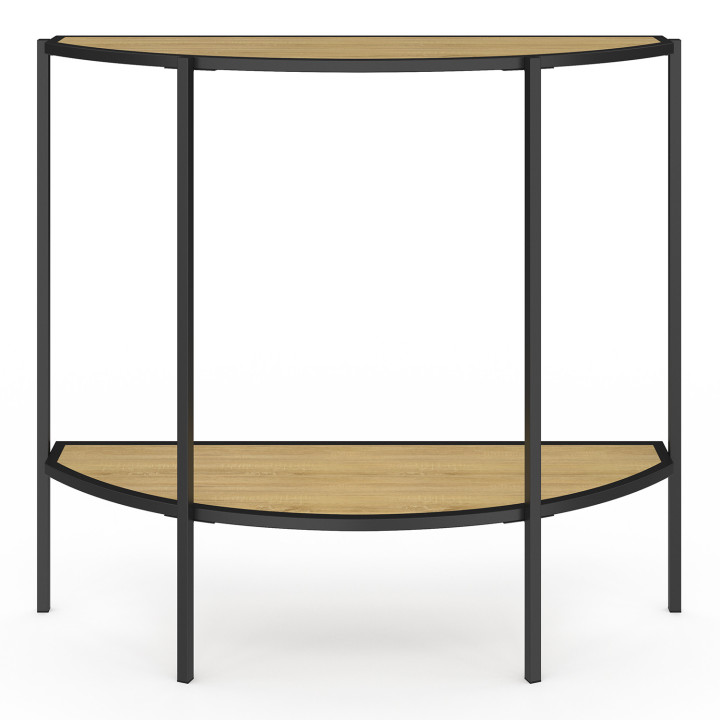 Console demi-lune avec 1 étagère style industriel - DETROIT | ID Market